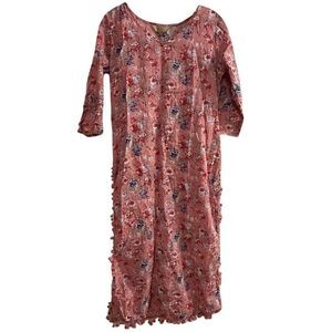 Anouk Women's Floral Print Maxi Dress Multicolor Size L Casual Spring